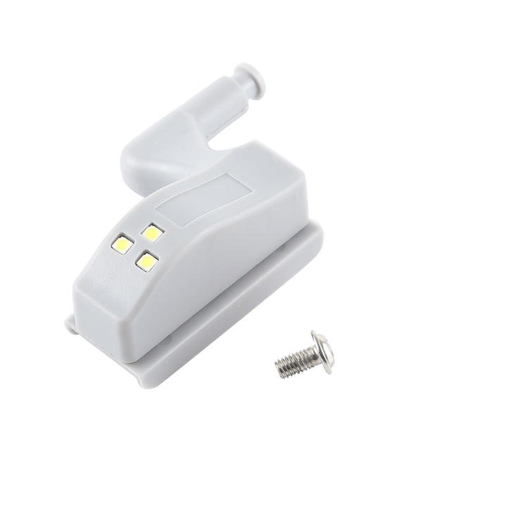 10 PCS 0.3W Universal Inner Hinge LED Sensor lamp Cupboard 3 LEDs Night light Auto ON/OFF Bulb, 10 PCS White Light, 10 PCS Warm White