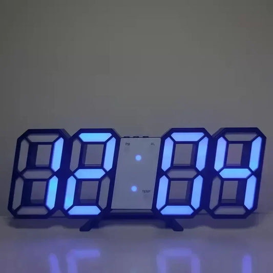 3D LED Digital Alarm Clock Wall Clock