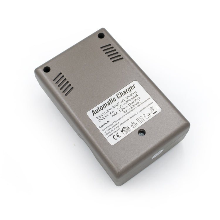AC 100-240V 4 Slot Battery Charger for AA & AAA & 9V Ni-MH Battery, UK Plug