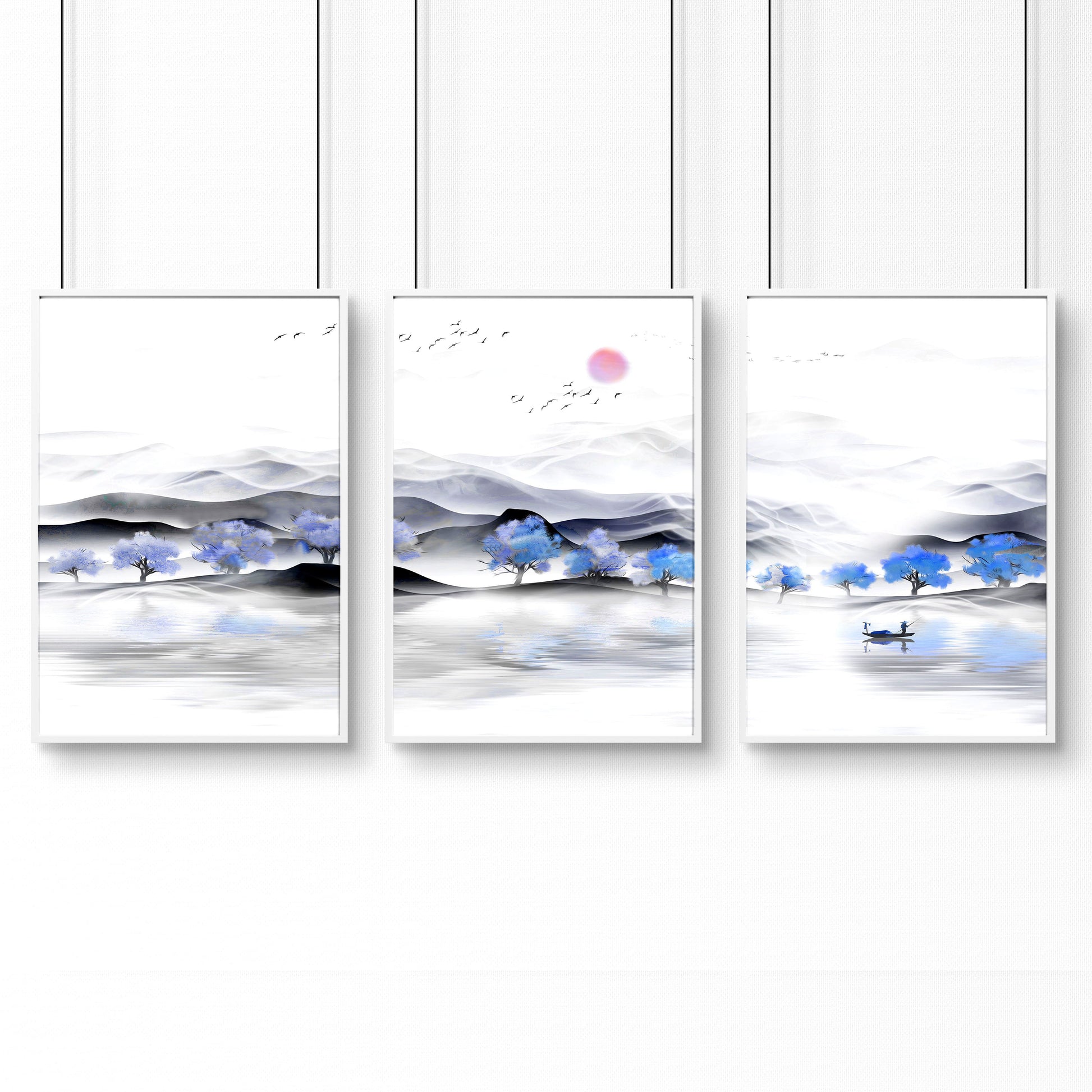 Office wall decorations | set of 3 framed wall art prints