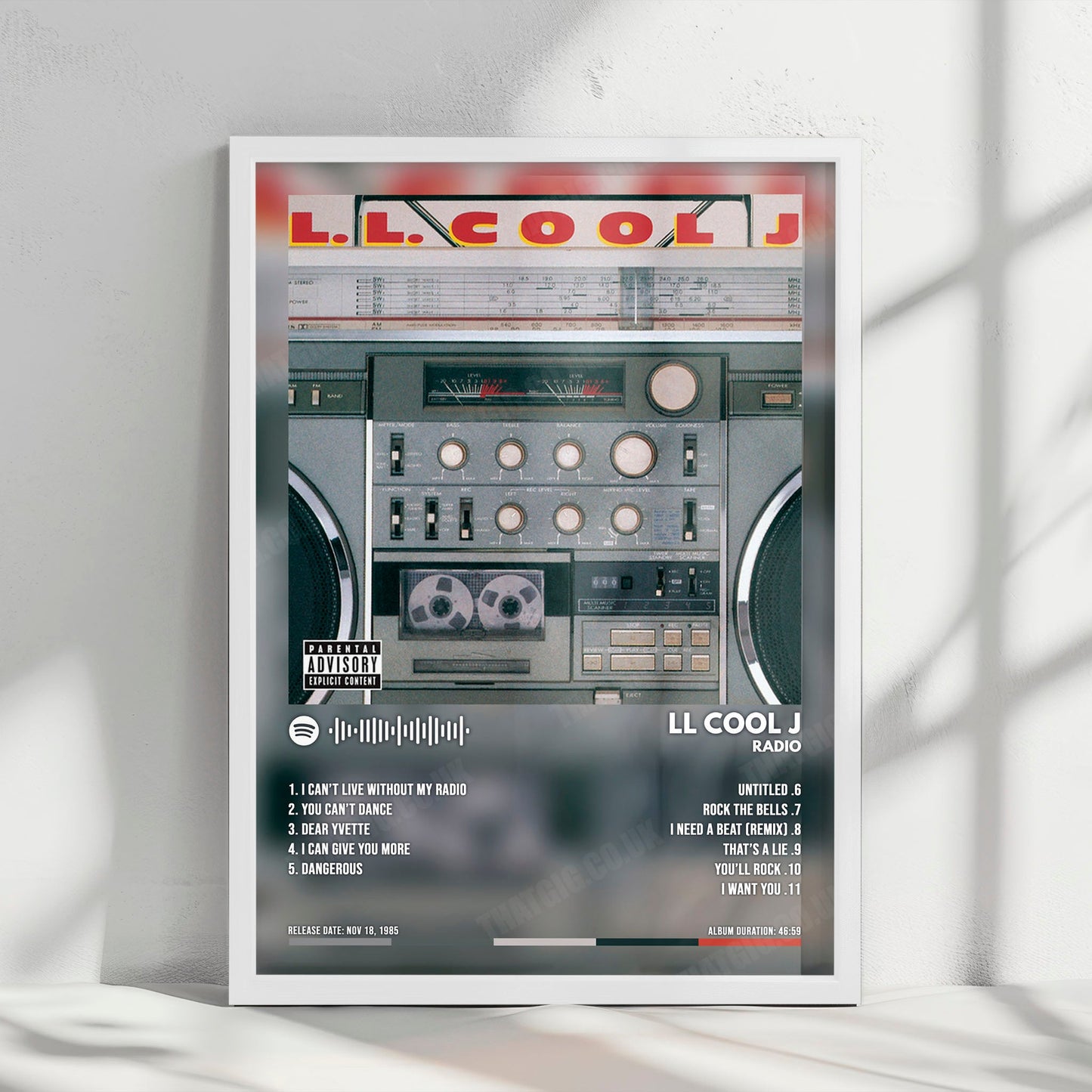 LL Cool J "Radio" Album Cover Poster - with Complete Tracklist