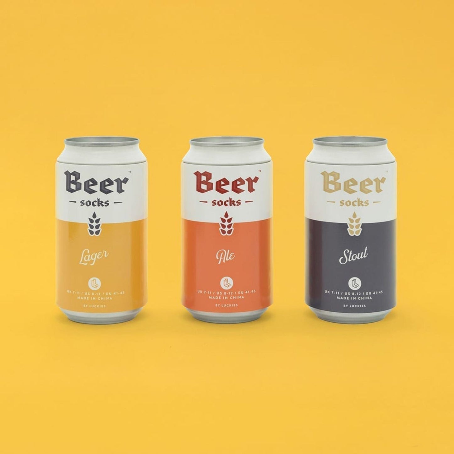 1 Pack Mens Beer Socks in a Can (Ale / Lager / Stout)