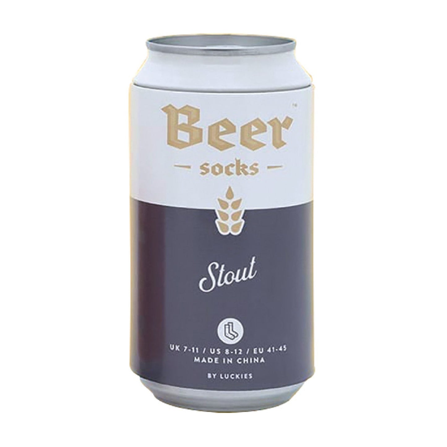 1 Pack Mens Beer Socks in a Can (Ale / Lager / Stout)