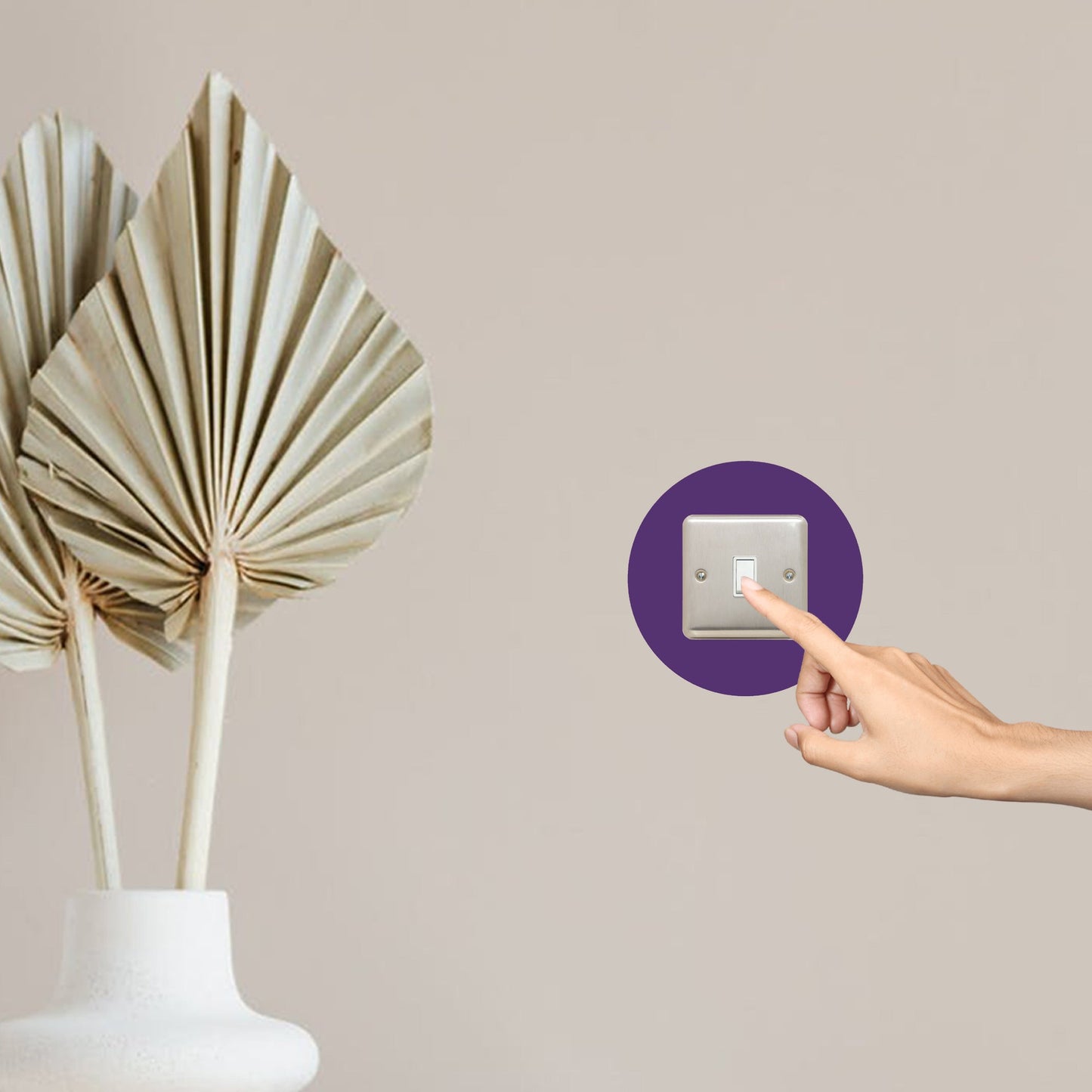 Single Light Switch Surround, round