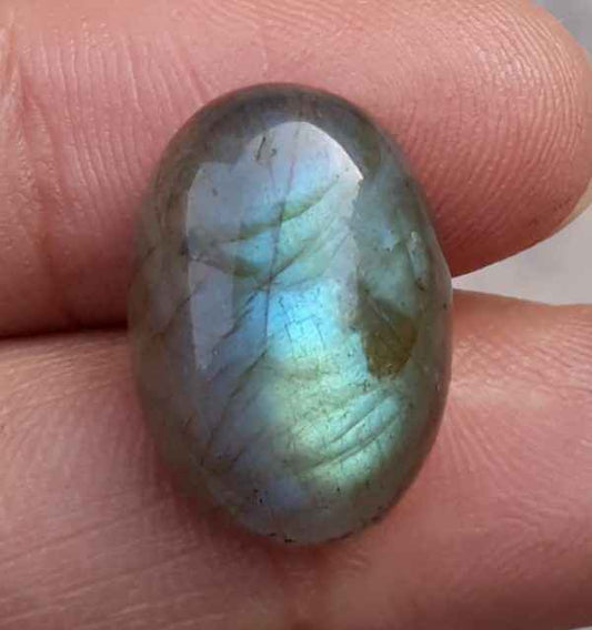 11.5ct Labradorite Cabochon - Spectrolite- Black Moon Stone - 18x12.7mm