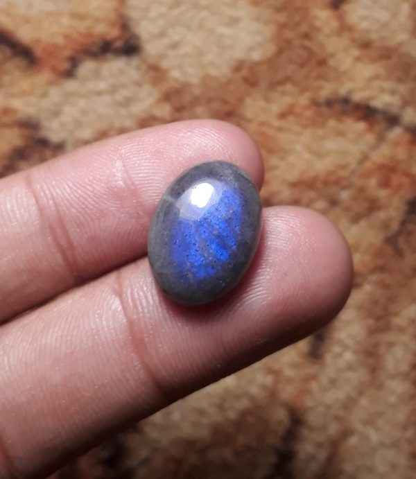 12ct Labradorite Cabochon - Spectrolite- Black Moon Stone - 18x13mm