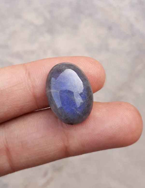 12ct Labradorite Cabochon - Spectrolite- Black Moon Stone - 18x13mm