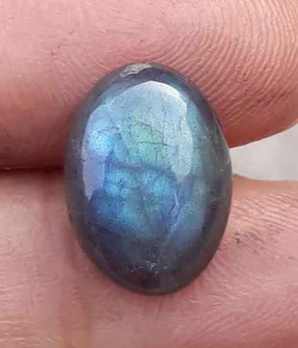 5ct Labradorite Cabochon - Spectrolite- Black Moon Stone - 14x10mm