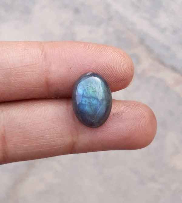 5ct Labradorite Cabochon - Spectrolite- Black Moon Stone - 14x10mm