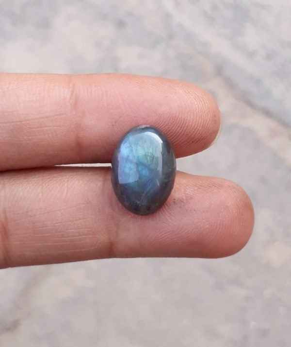 5ct Labradorite Cabochon - Spectrolite- Black Moon Stone - 14x10mm