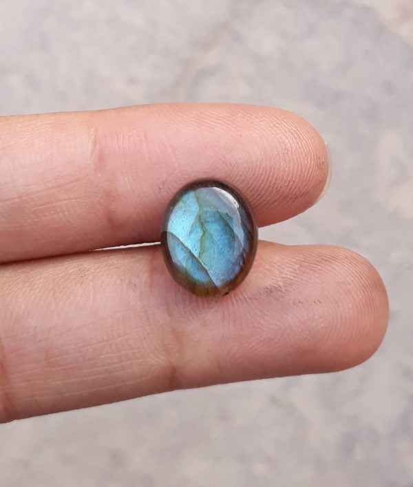 4.1ct Labradorite Cabochon - Spectrolite- Black Moon Stone - 12x10mm