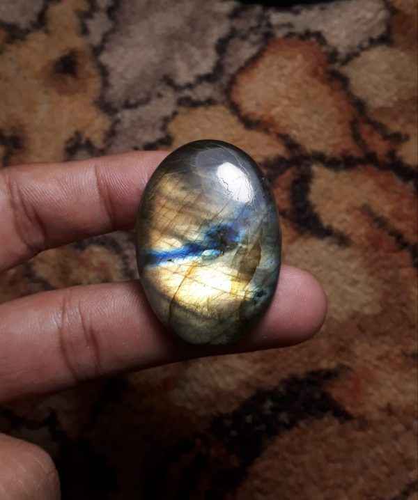 84ct Labradorite Cabochon - Spectrolite- Black Moon Stone - 42x30mm