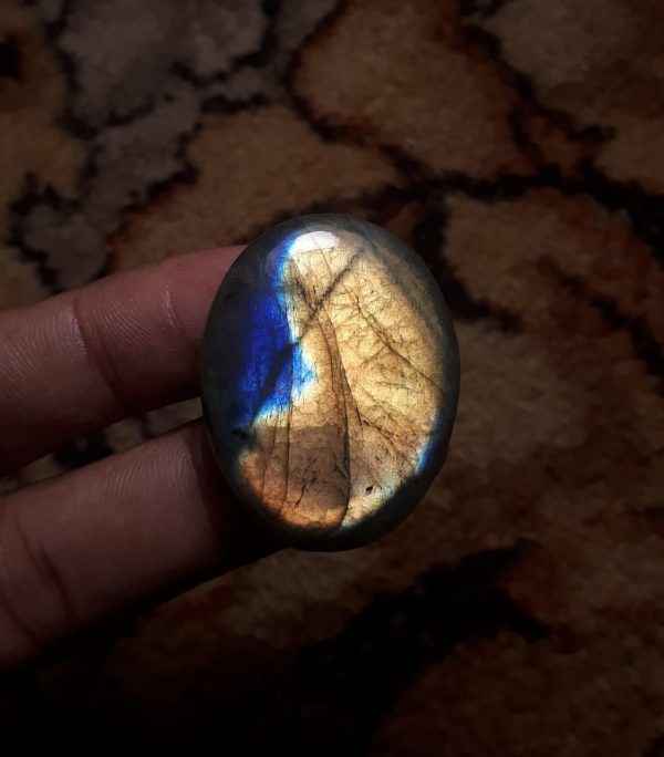 63ct Labradorite Cabochon - Spectrolite- Black Moon Stone - 37x29mm