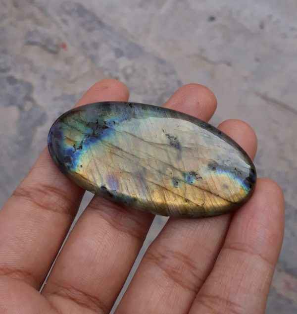 110ct Labradorite Cabochon - Spectrolite- Black Moon Stone - 57x28.5mm