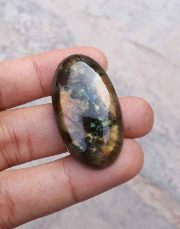 45ct Labradorite Cabochon - Spectrolite- Black Moon Stone - 36x21mm