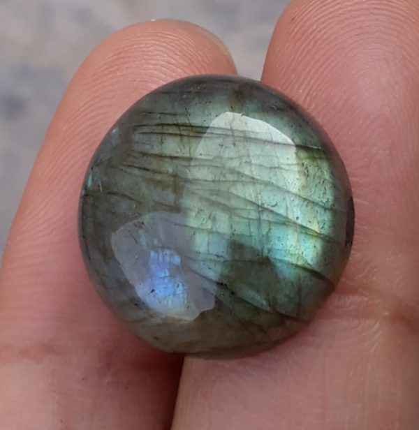 18ct Labradorite Cabochon - Spectrolite- Black Moon Stone - 17.5mm