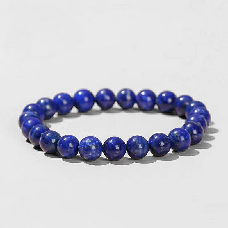7mm Natural Lapis Lazuli Strech Bracelet from Afghanistan