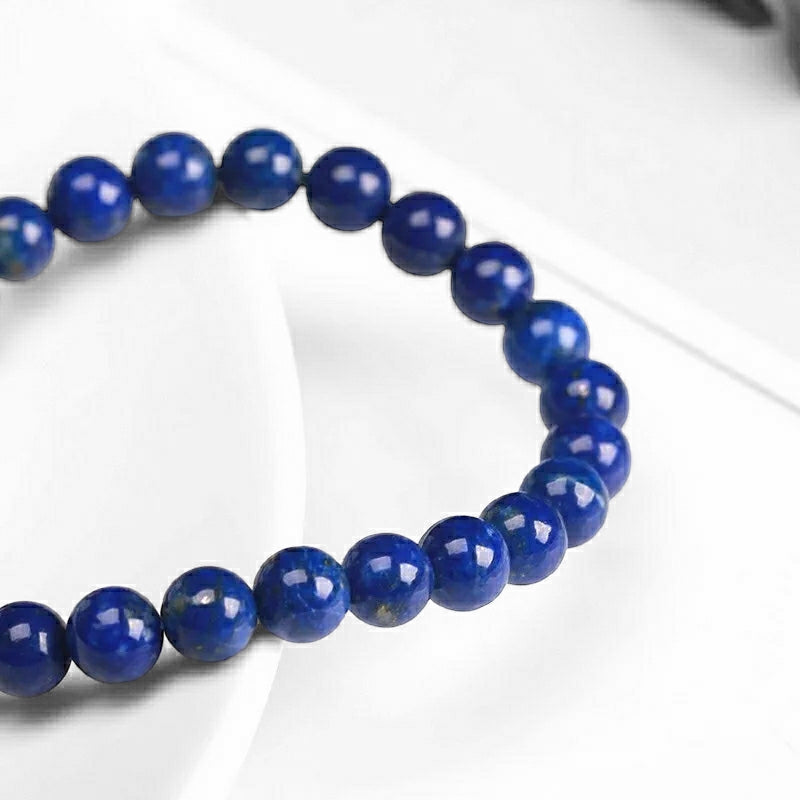 7mm Natural Lapis Lazuli Strech Bracelet from Afghanistan