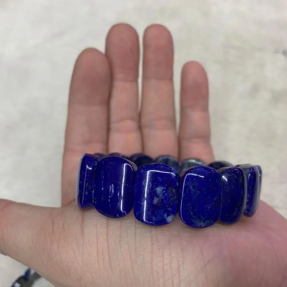 Natural High Quality Lapis lazuli Gemstone Bracelet from Afghanistan