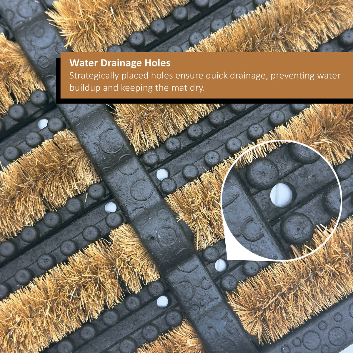 Rubber and Coir Scraper Door Mat