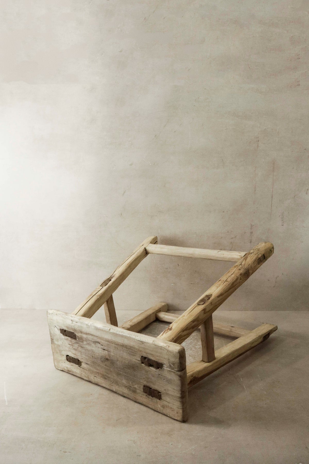 Vintage Rustic Elm Wood Stool - Medium - No 17