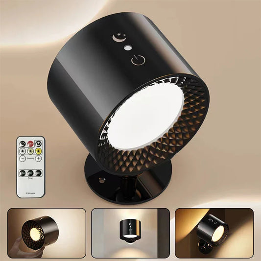 Led Double Head Wall Lamp Touch Control Remote 360 Rotatable