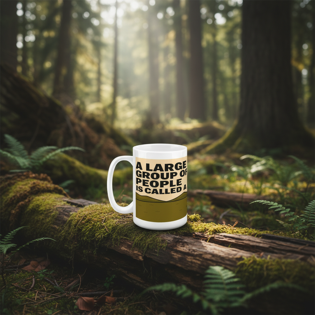 A Large Group of People – 15oz Ceramic Hiking Mug
