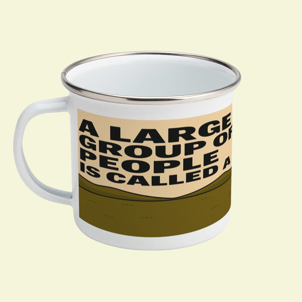 A Large Group of People – 12oz Enamel Camping Mug