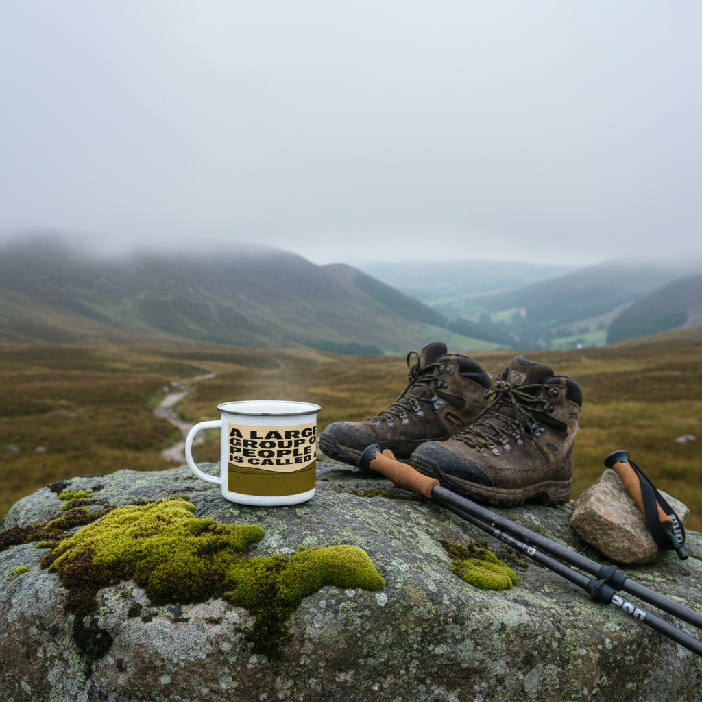 A Large Group of People – 12oz Enamel Camping Mug
