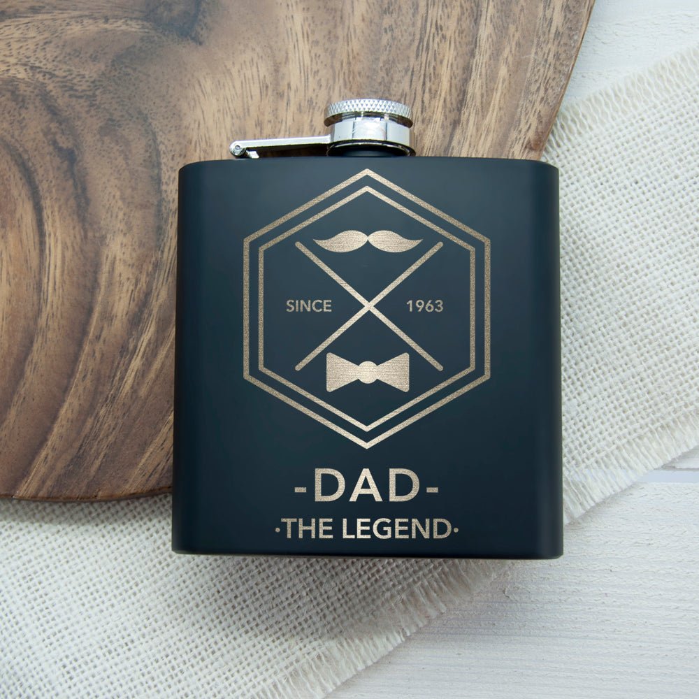 Dad's Personalised Legend Hip Flask