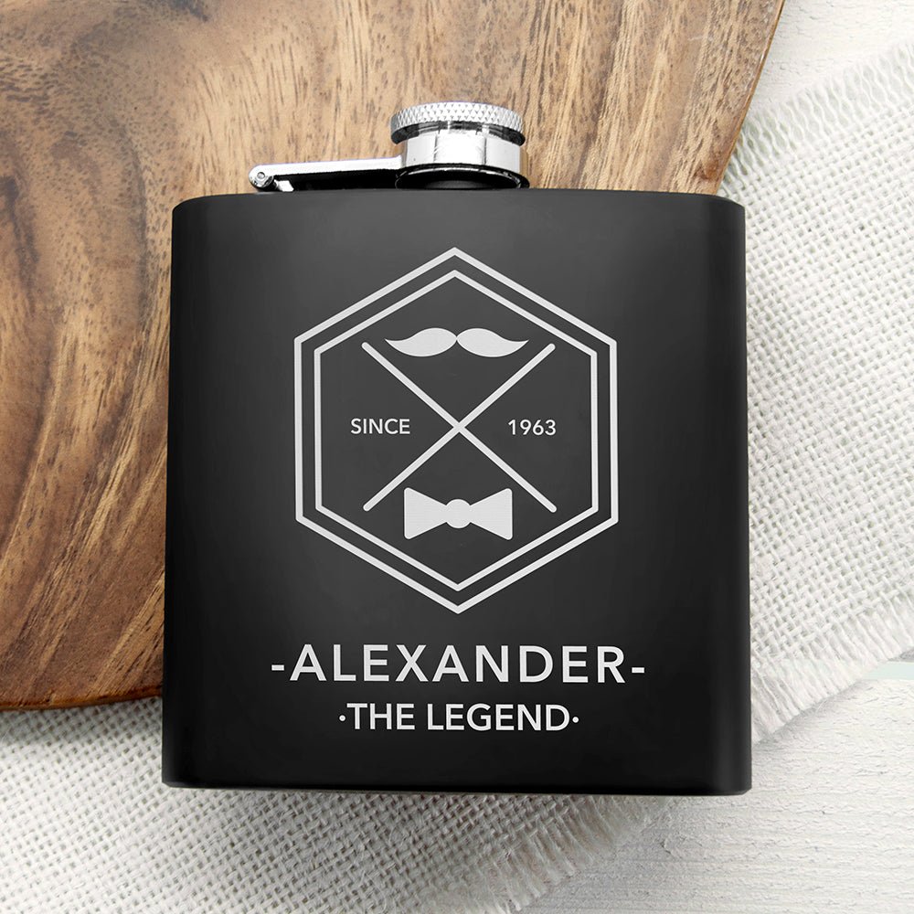 Dad's Personalised Legend Hip Flask