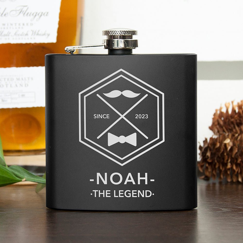 Dad's Personalised Legend Hip Flask