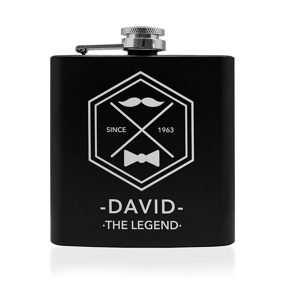 Dad's Personalised Legend Hip Flask