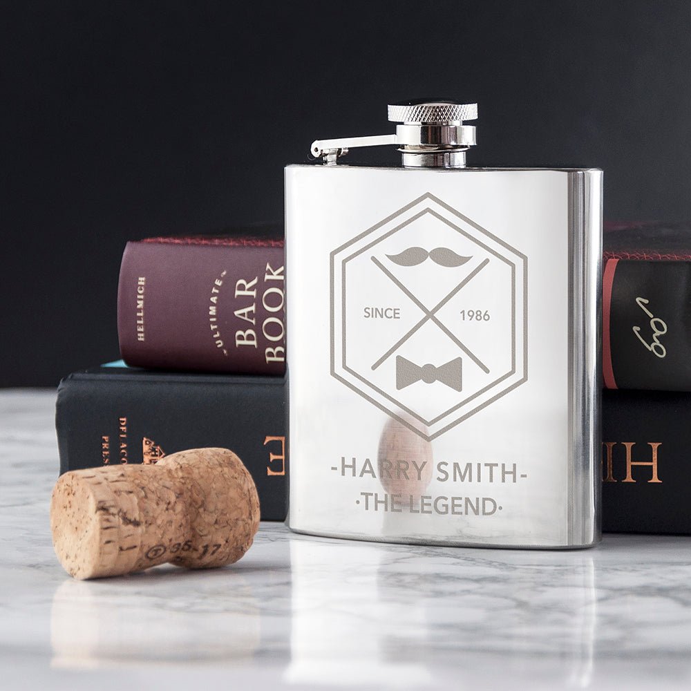 Personalised Legend Dad's Hip Flask