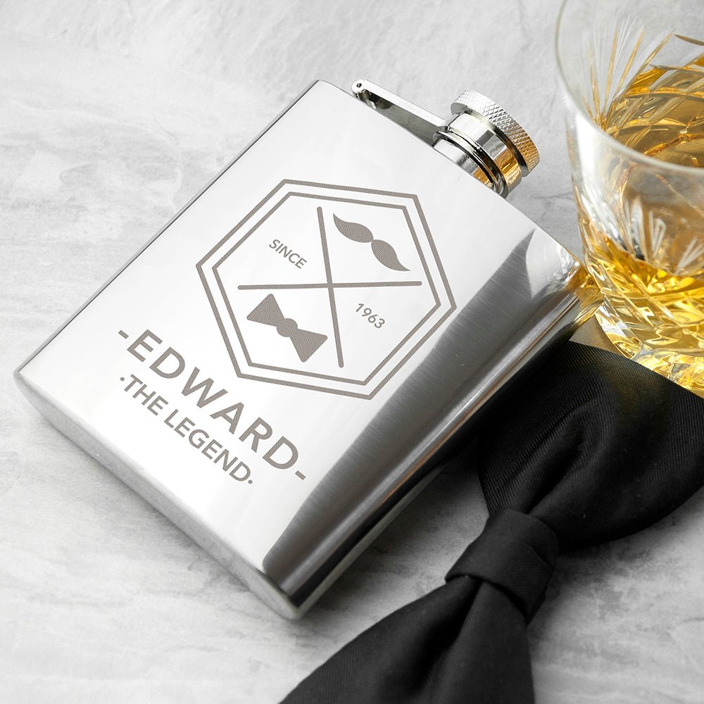Personalised Legend Dad's Hip Flask