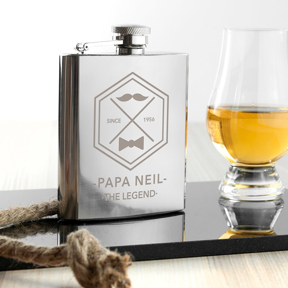Personalised Legend Dad's Hip Flask