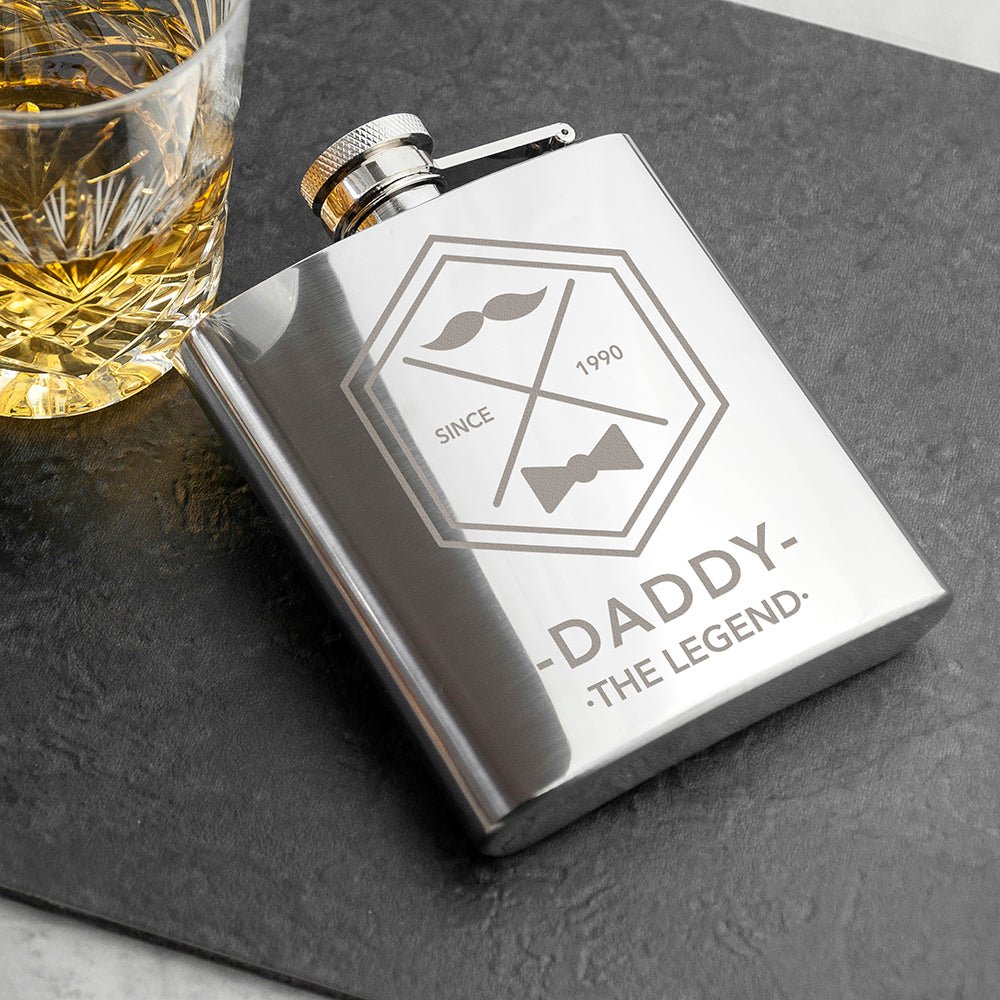 Personalised Legend Dad's Hip Flask