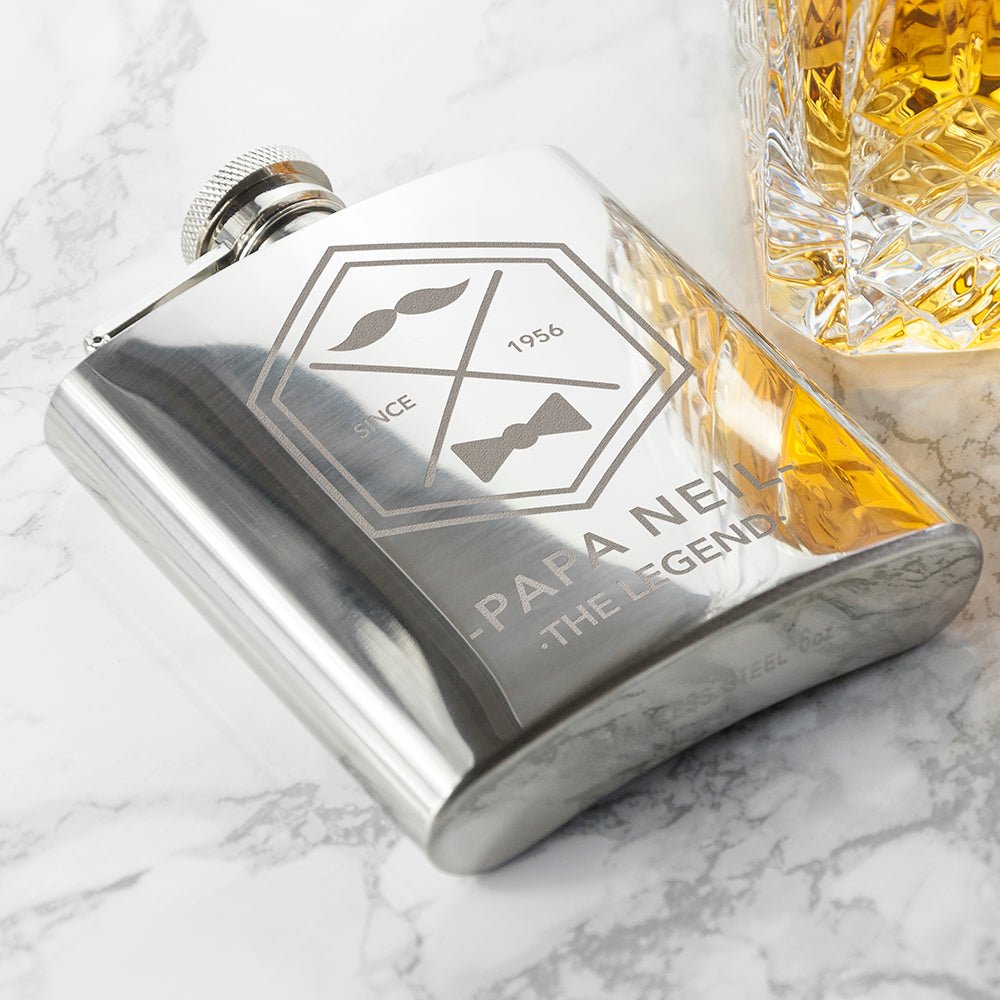 Personalised Legend Dad's Hip Flask