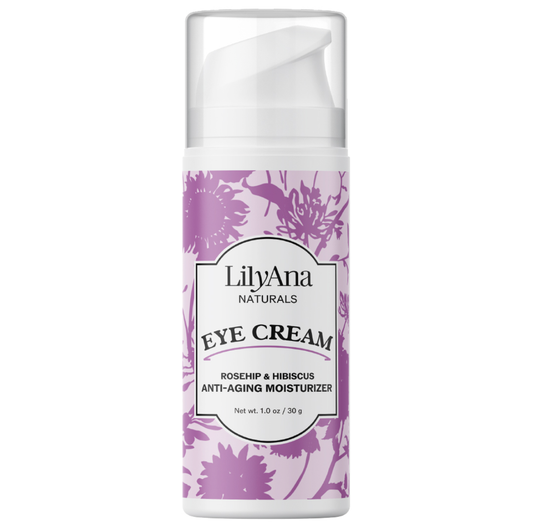 LilyAna Naturals Eye Cream -Rosehip & Hibiscus, Anti-aging Moisturizer