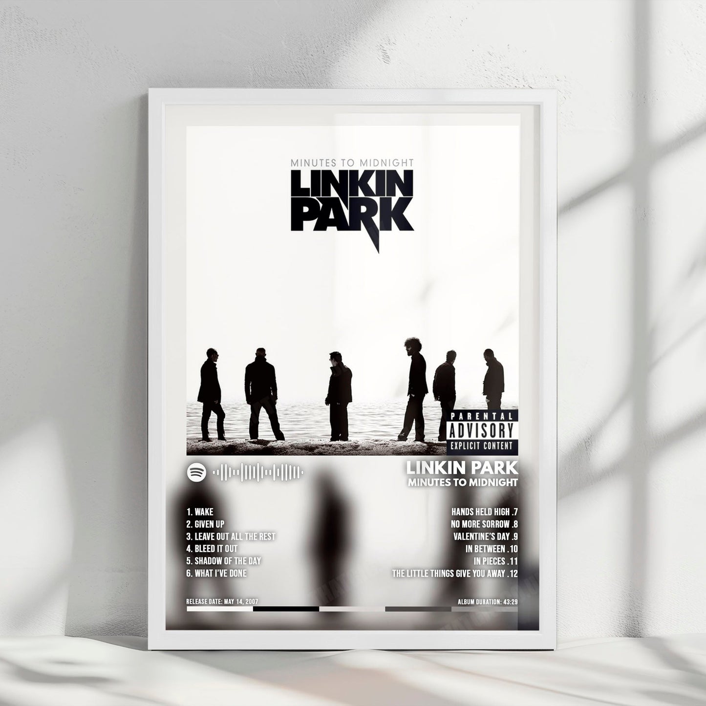 Linkin Park "Minutes to Midnight" Album Cover Poster - with Complete Tracklist