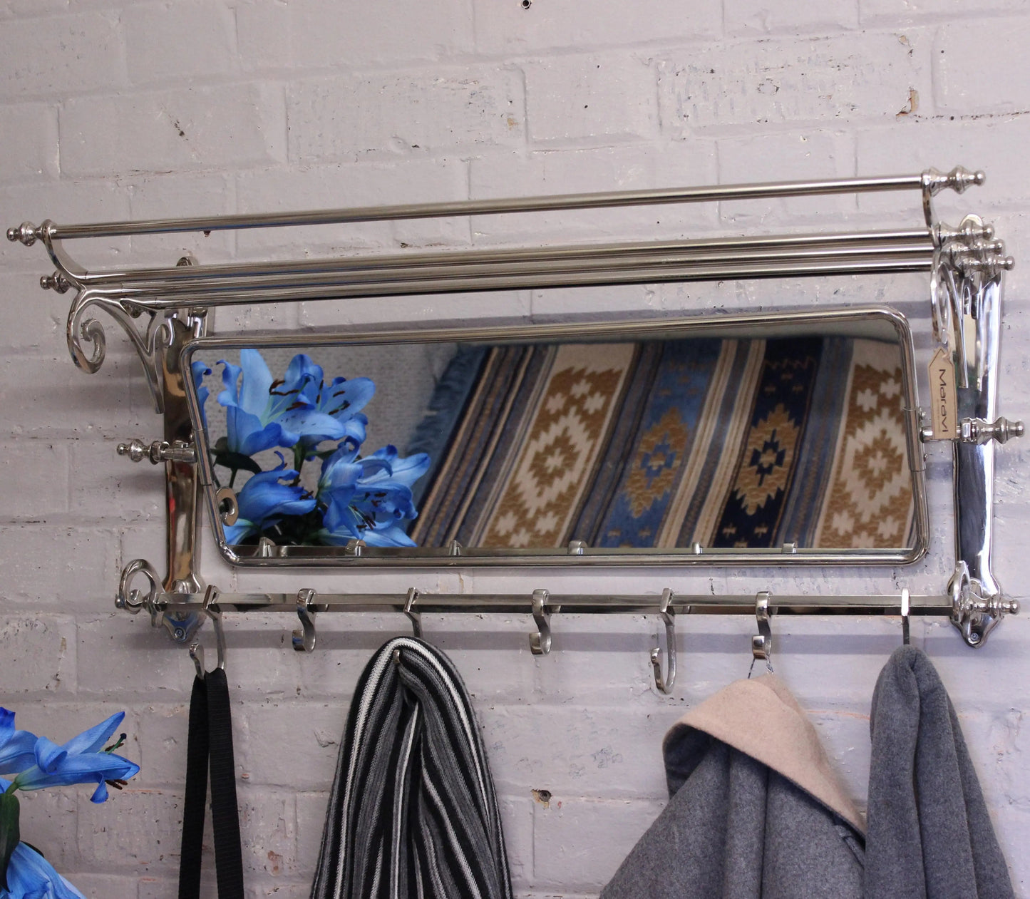 Lohit Train Antique Luggage Rack with Mirror