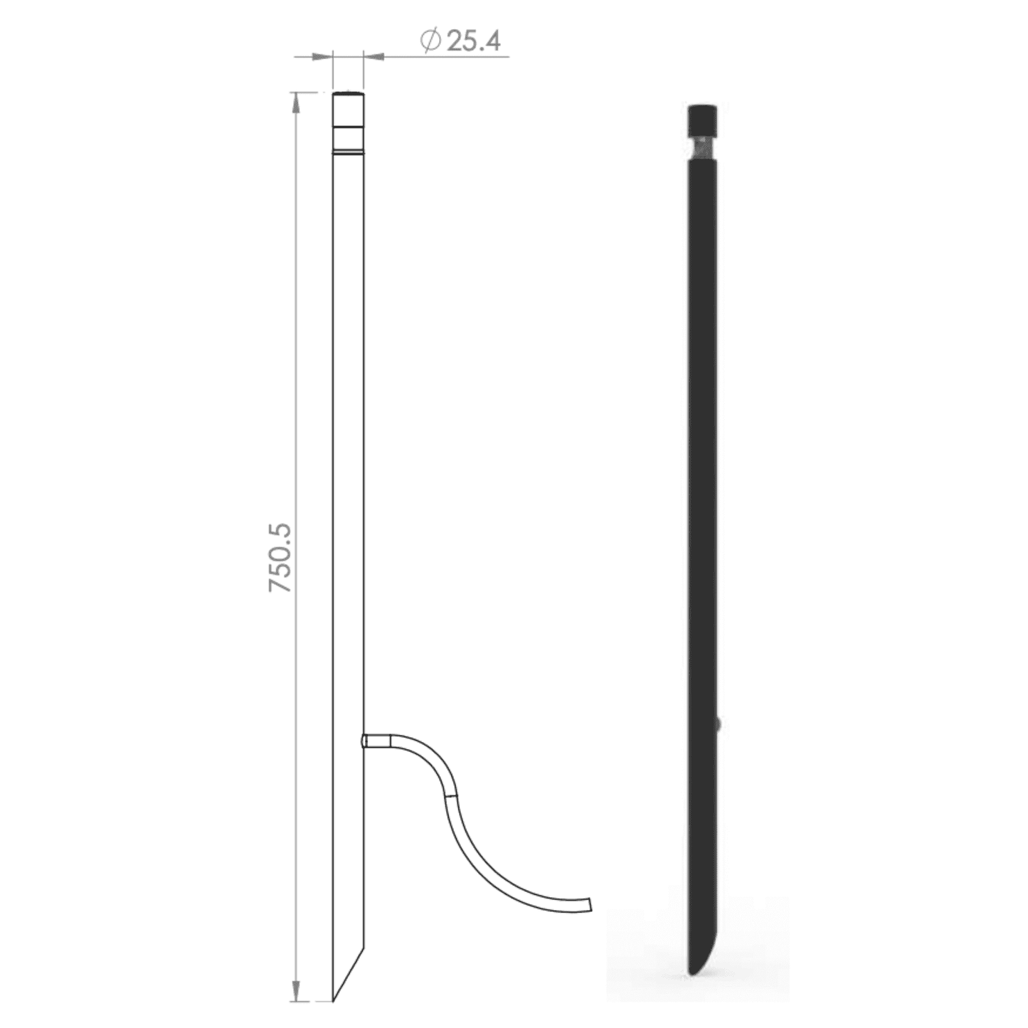 LuxR Modux One (M1) Wayfinder Pole Light (Series Circuit) - IP68