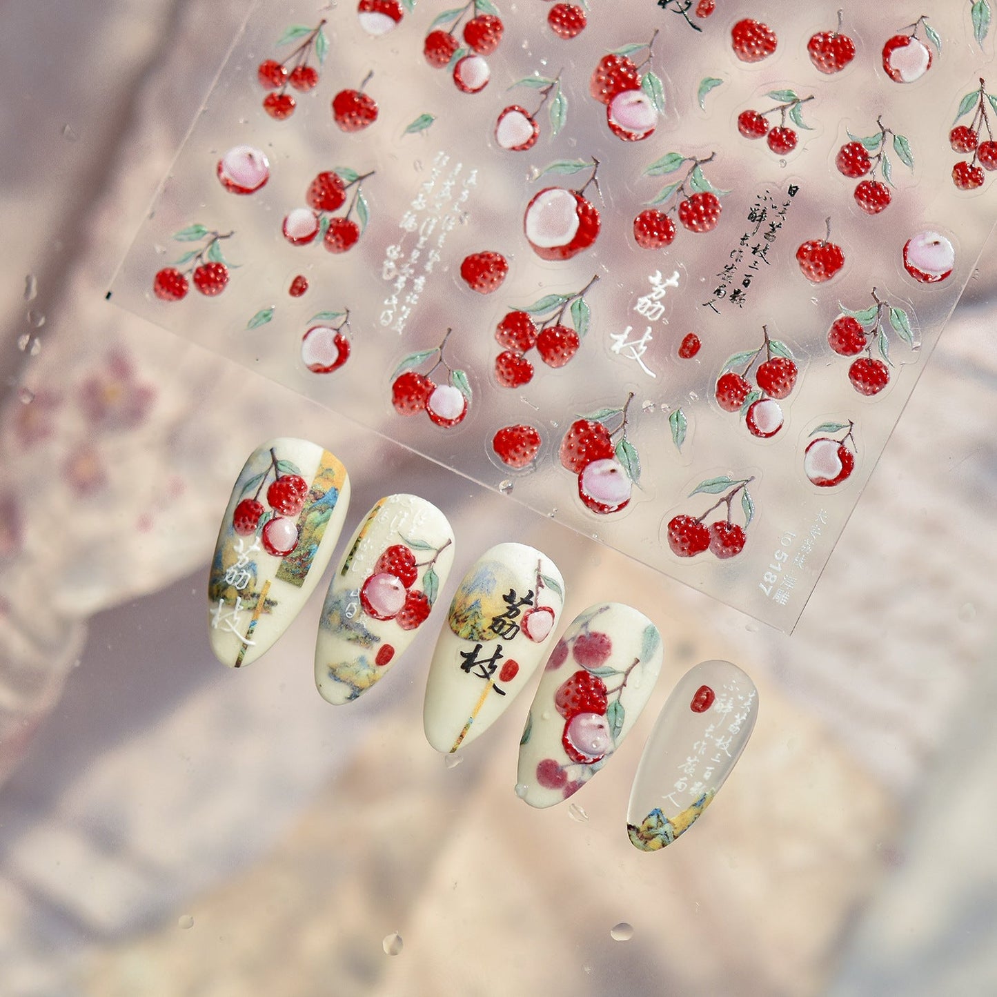 Hello Claws | Lychee Nail Deco Sticker