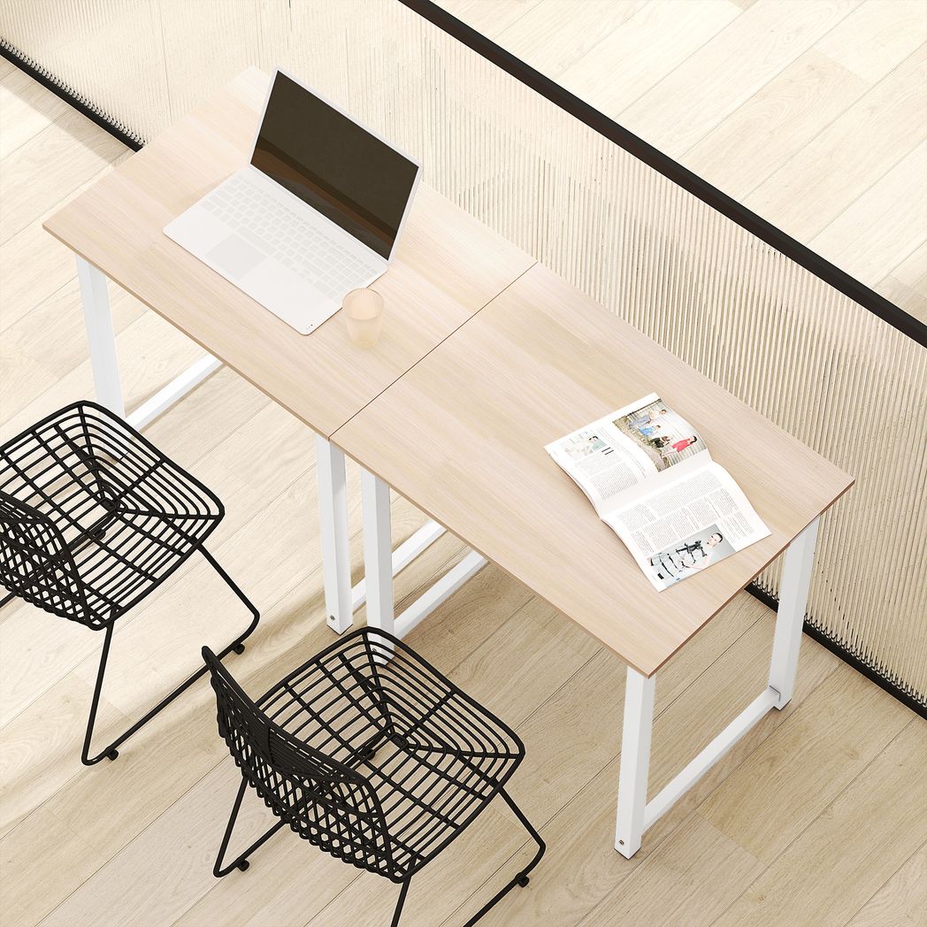 HOMCOM Computer Desk Dining Table Writing Table with Metal Frame