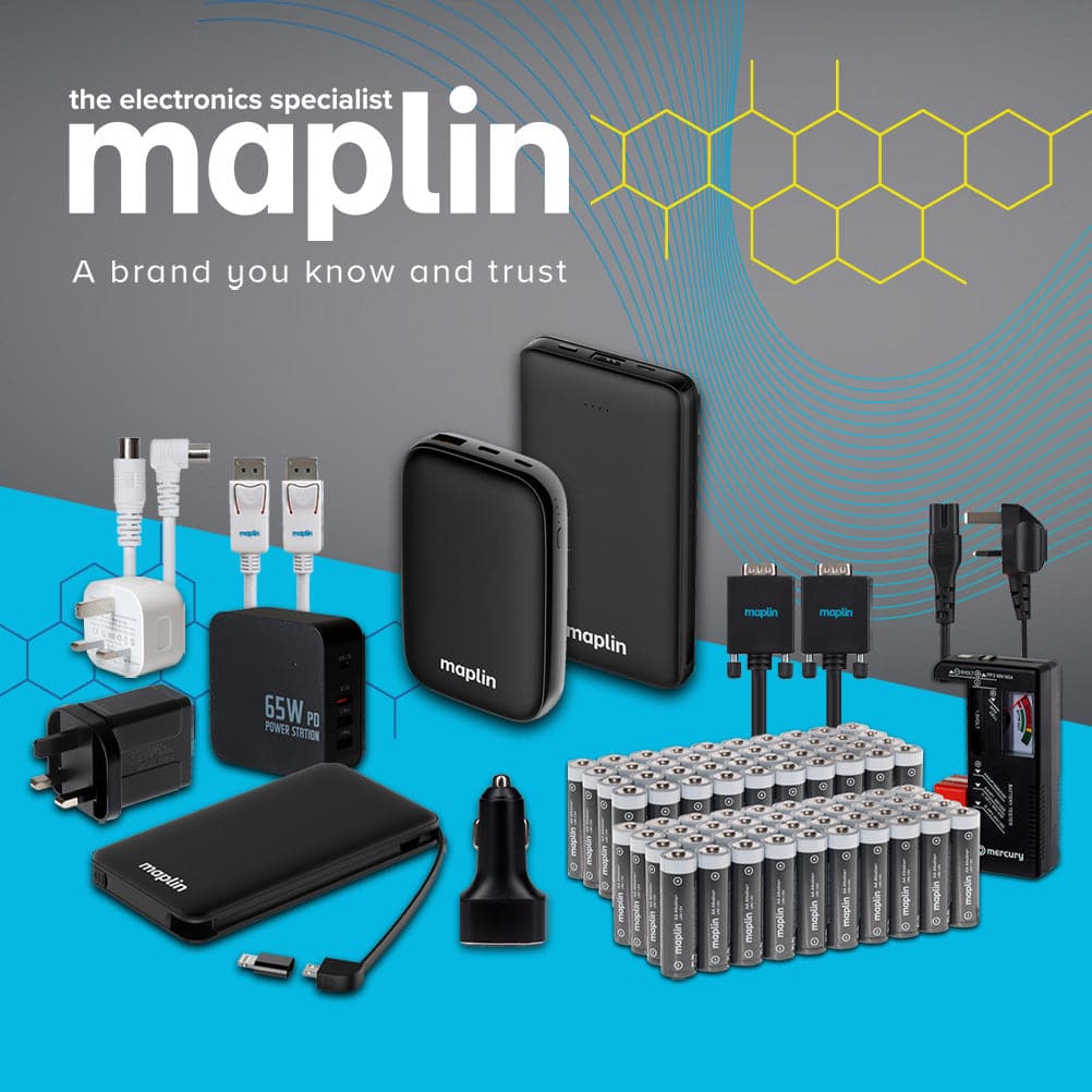 Maplin 5 Port (1x USB-C PD / 4x USB-A 3.0 QC) 20W High Speed USB Charger with 1.6m Cable
