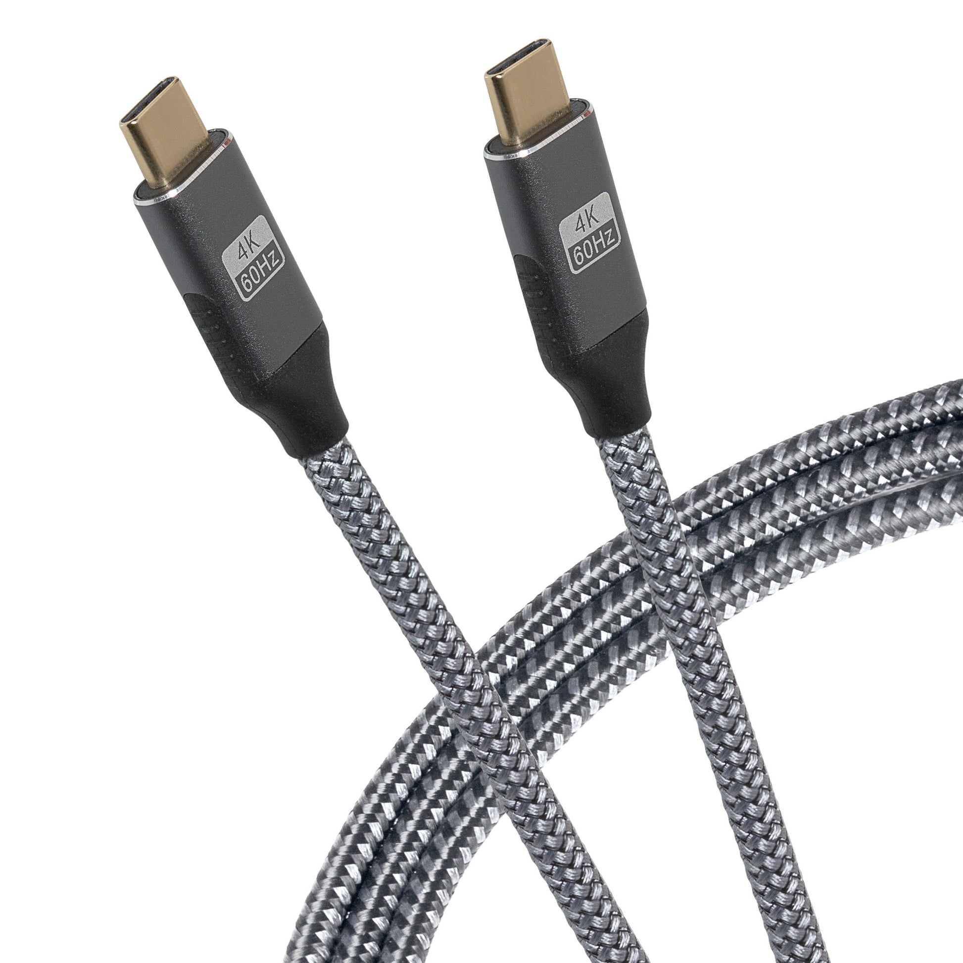 Maplin Pro USB-C to USB-C Gen2 100W 20Gbps Power Delivery Super Speed Data Transfer & Charging Braided Cable - Silver, 3m