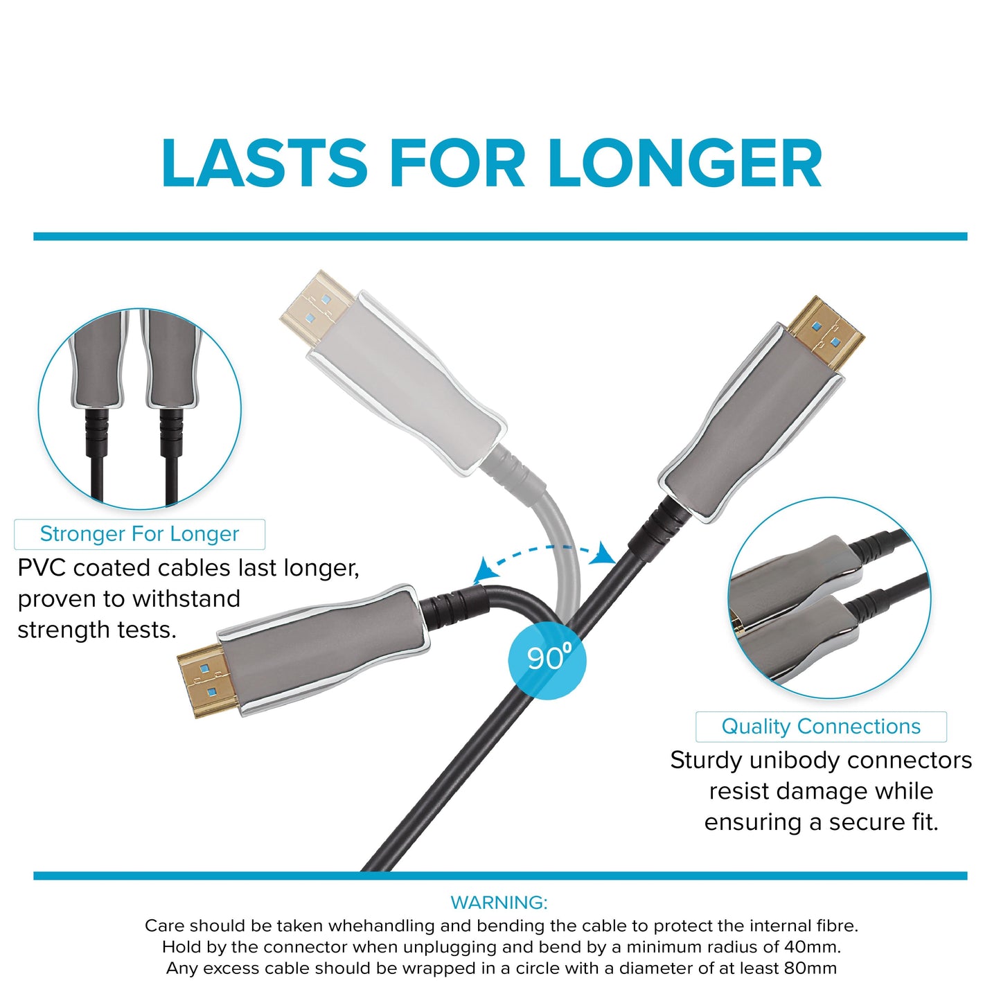 Maplin Pro HDMI to HDMI V2.1 8K Ultra HD 60Hz Fibre Optical Cable