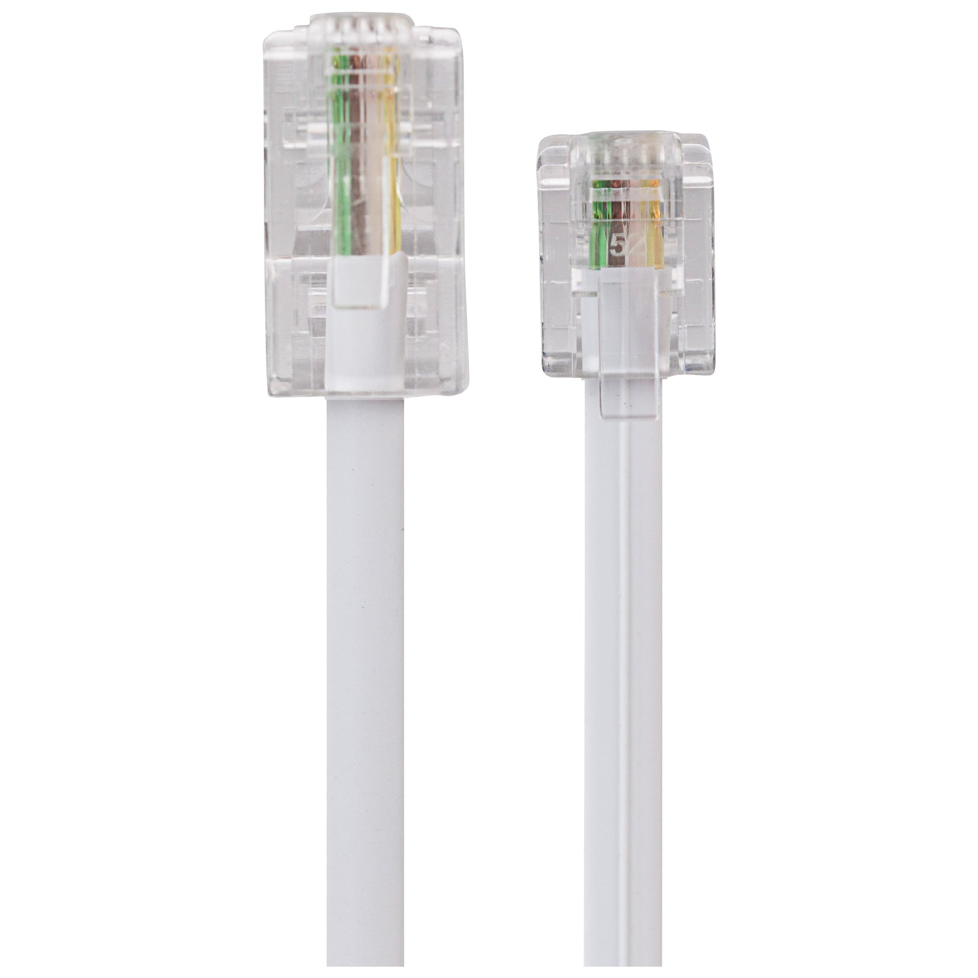 Maplin RJ11 Connector to RJ45 Plug Telephone Lead - White, 1m