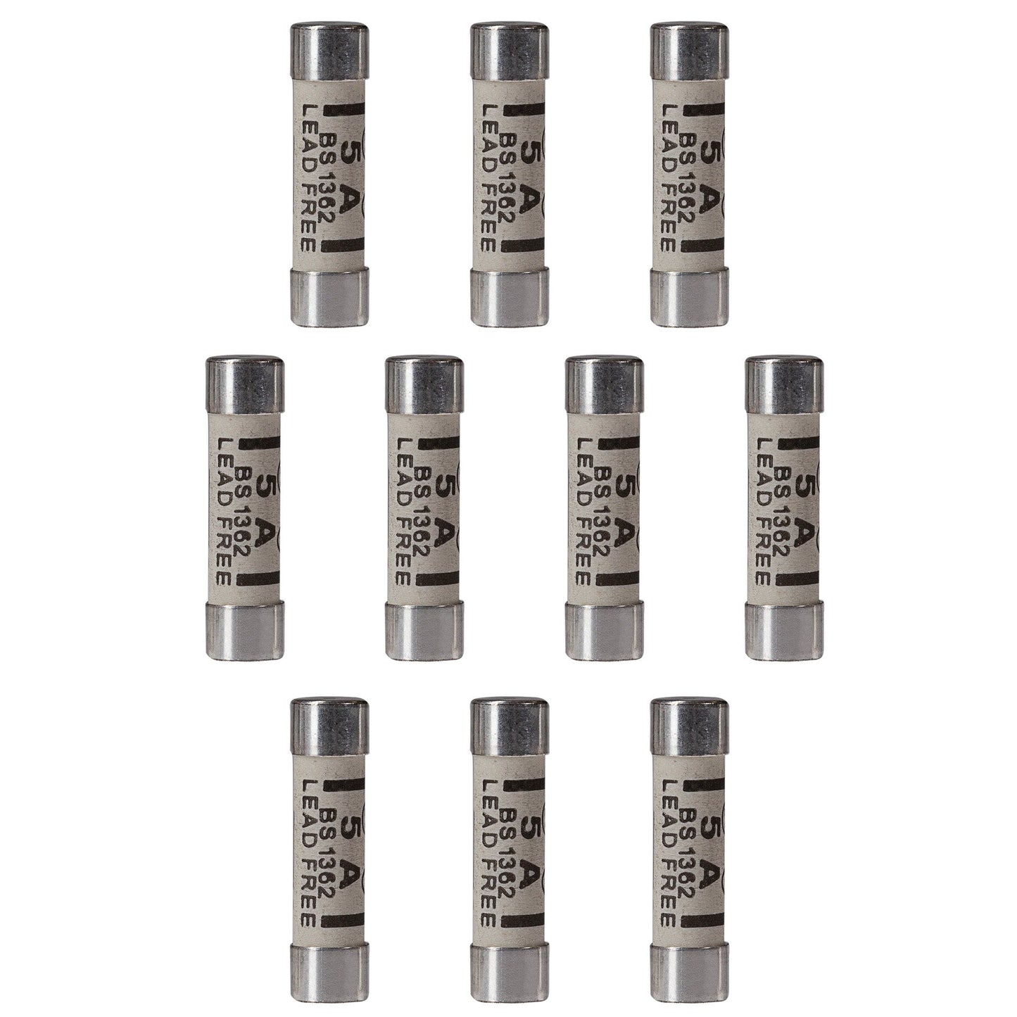 Maplin 5 Amp Plug Fuse BS1362 25.4 x 6.4mm - Pack of 10