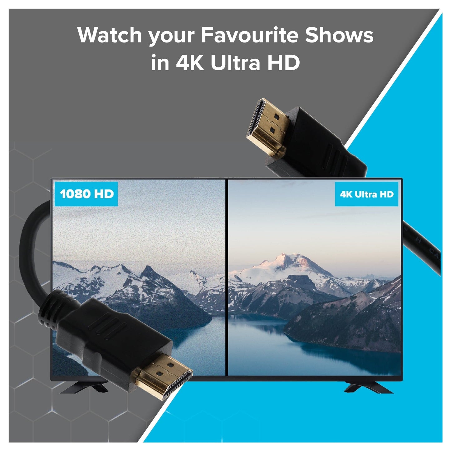 Maplin HDMI to HDMI 4K Ultra HD Cable - Black, 1.5m